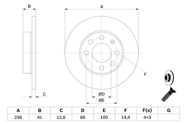 Bosch BD73 Fren diski Premium2; ön küçük görsel 5