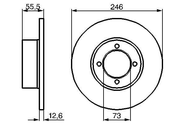 Bosch BD74 Fren diski; ön küçük görsel 5