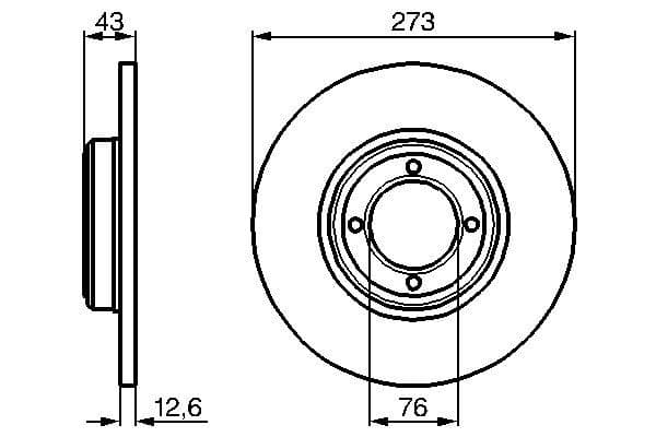 Bosch BD81 Fren diski; ön küçük görsel 5