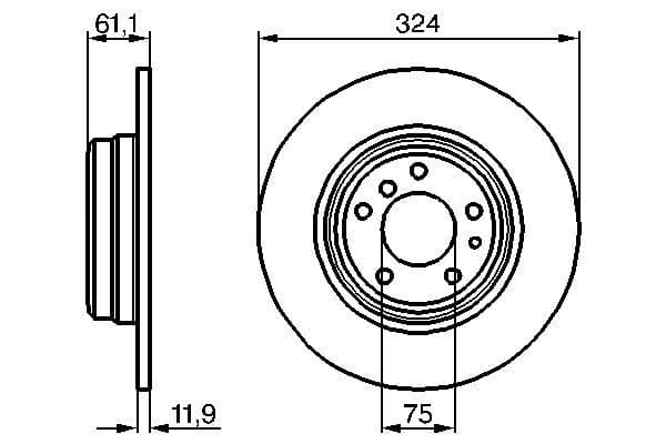Bosch BD84 Fren diski; arka küçük görsel 5