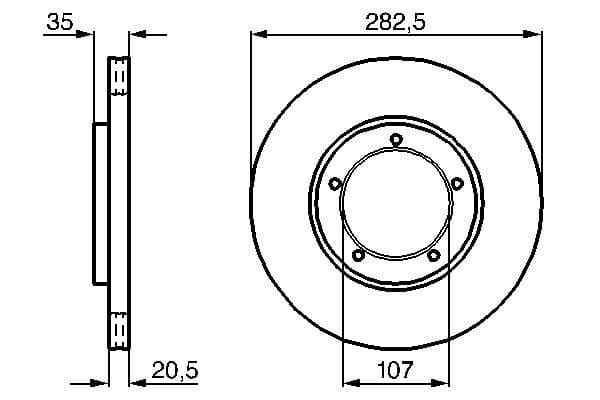 Bosch BD86 Fren diski; ön küçük görsel 5