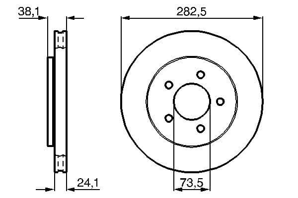 Bosch BD97 Fren diski; ön küçük görsel 5