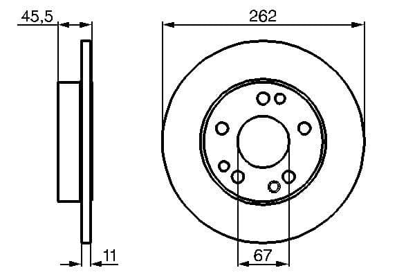 Bosch BD101 Fren diski; ön küçük görsel 5