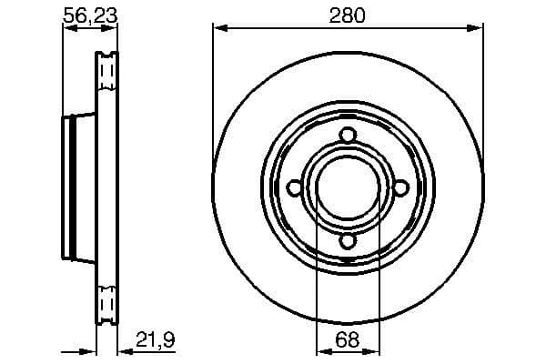 Bosch BD112 Fren diski; ön küçük görsel 5