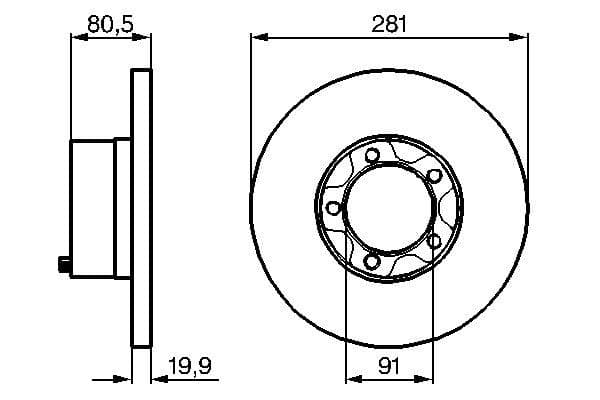 Bosch BD119 Fren diski; ön küçük görsel 5