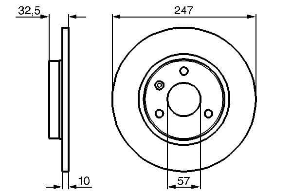 Bosch BD122 Fren diski; ön küçük görsel 5