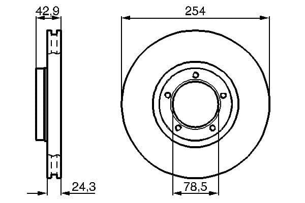 Bosch BD136 Fren diski; ön küçük görsel 5
