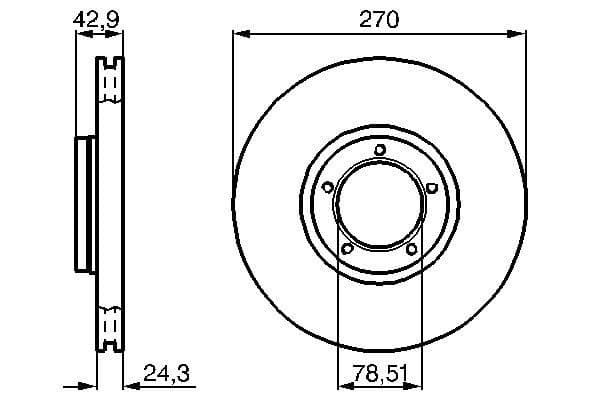 Bosch BD139 Fren diski; ön küçük görsel 5