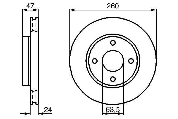 Bosch BD140 Fren diski; ön küçük görsel 5