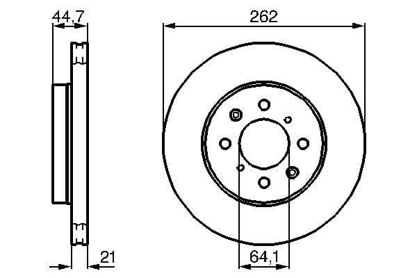 Bosch BD2024 Fren diski; ön küçük görsel 5