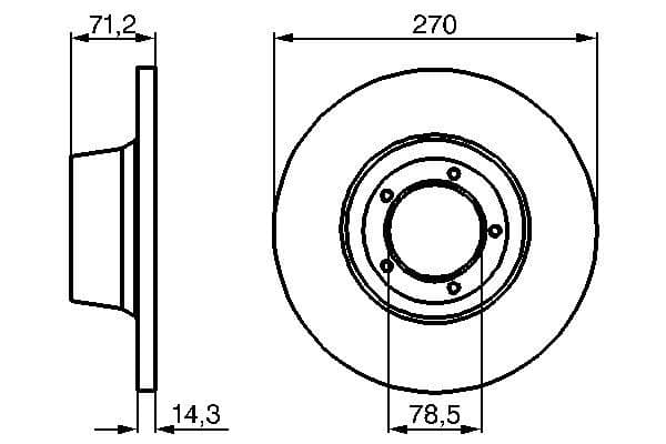Bosch BD152 Fren diski; ön küçük görsel 5