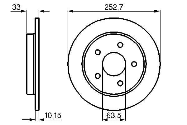 Bosch BD156 Fren diski; arka küçük görsel 5