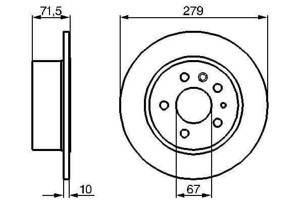 Bosch BD159 Fren diski; arka küçük görsel 5