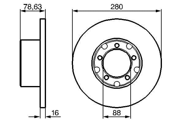 Bosch BD161 Fren diski; ön küçük görsel 5