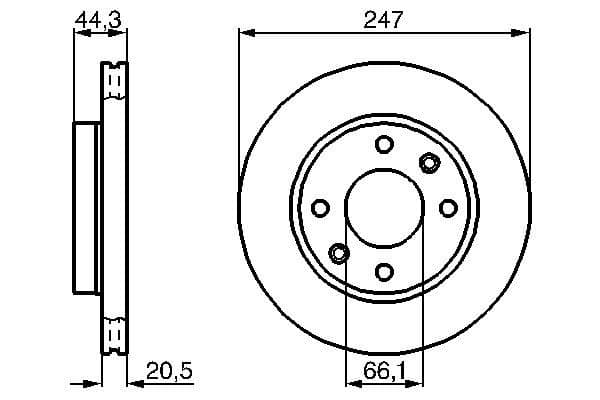 Bosch BD168 Fren diski; ön küçük görsel 5