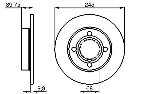 Bosch BD171 Fren diski; arka 1