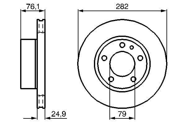 Bosch BD172 Fren diski; ön küçük görsel 5