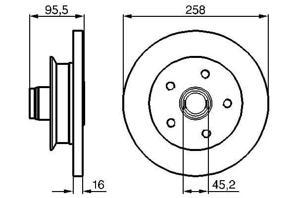 Bosch BD177 Fren diski; ön küçük görsel 5