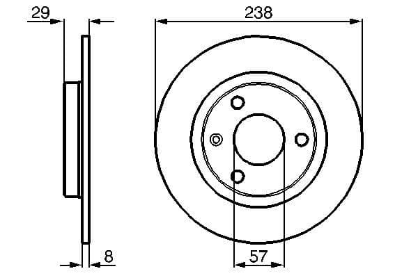 Bosch BD195 Fren diski; ön küçük görsel 5