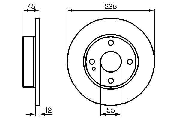 Bosch BD199 Fren diski; ön küçük görsel 5