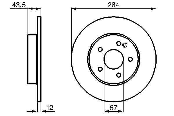 Bosch BD208 Fren diski; ön küçük görsel 5