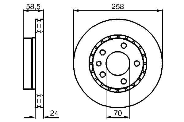 Bosch BD211 Fren diski; ön küçük görsel 5