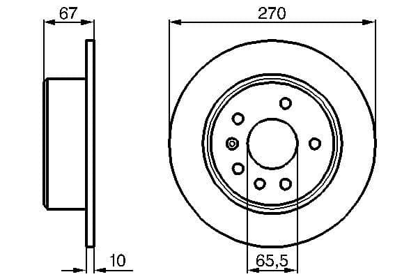 Bosch BD213 Fren diski; arka 1