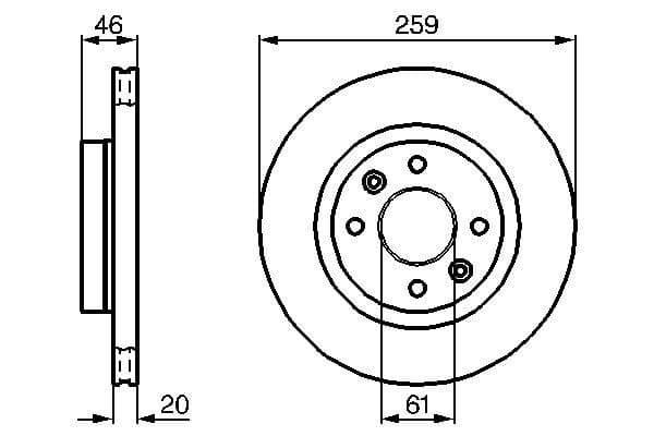 Bosch BD215 Fren diski; ön küçük görsel 5