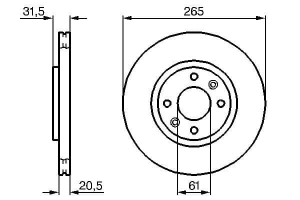 Bosch BD224 Fren diski; ön küçük görsel 5