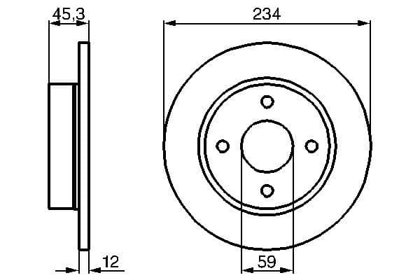 Bosch BD233 Fren diski; ön küçük görsel 5