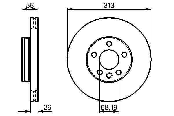 Bosch BD241 Fren diski; ön küçük görsel 5