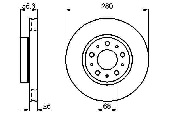 Bosch BD243 Fren diski; ön küçük görsel 5