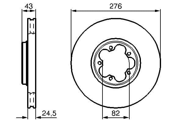 Bosch BD244 Fren diski Premium2; ön küçük görsel 5