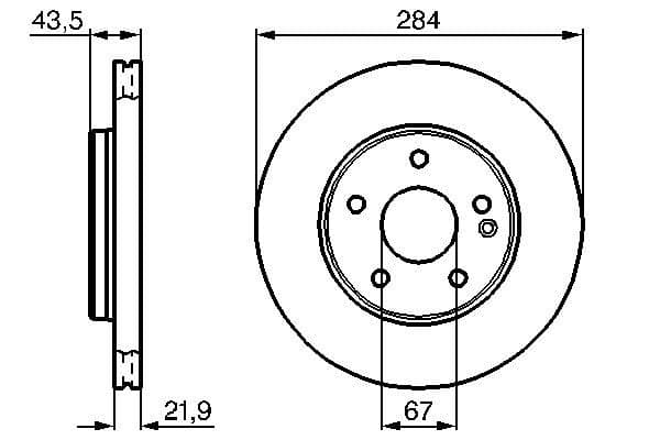 Bosch BD246 Fren diski; ön küçük görsel 5