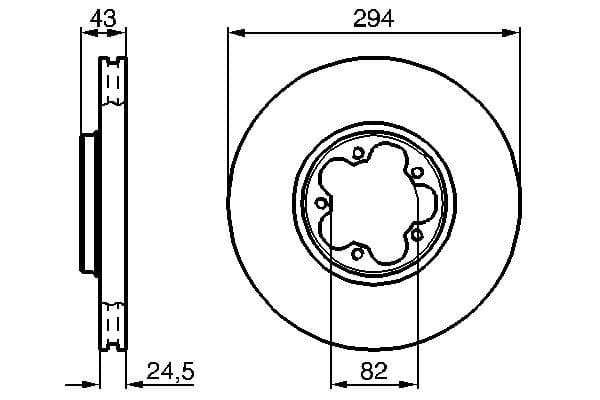 Bosch BD247 Fren diski; ön küçük görsel 5