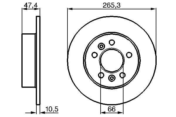 Bosch BD249 Fren diski; arka küçük görsel 5