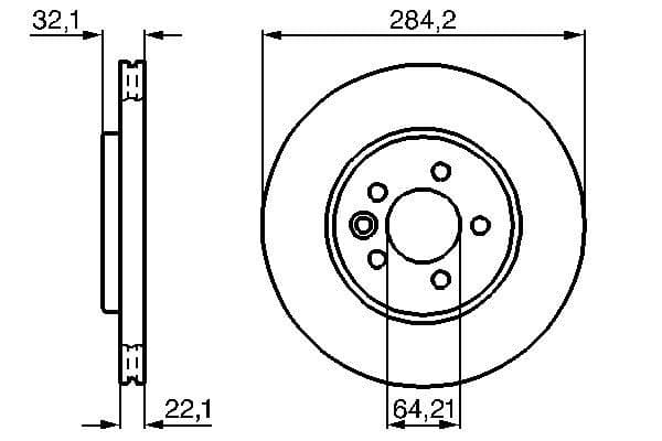 Bosch BD257 Fren diski; ön küçük görsel 5