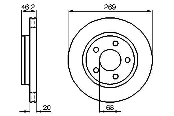 Bosch BD259 Fren diski; arka küçük görsel 5