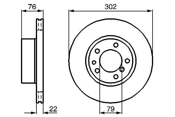 Bosch BD261 Fren diski; ön küçük görsel 5