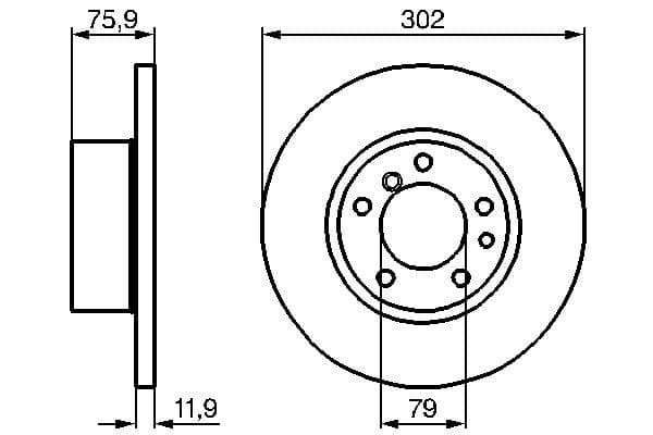 Bosch BD262 Fren diski; ön küçük görsel 5