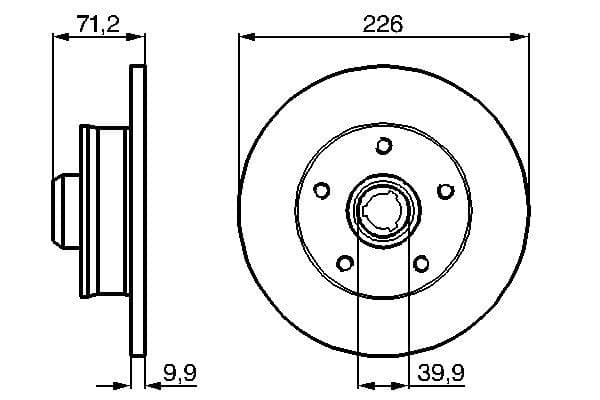 Bosch BD274 Fren diski; arka küçük görsel 5
