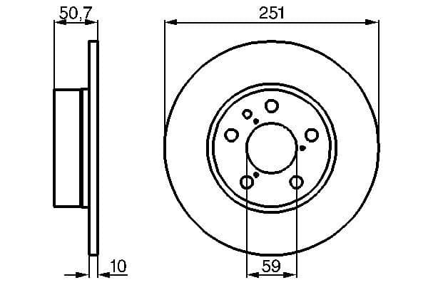 Bosch BD281 Fren diski Premium2; arka küçük görsel 5