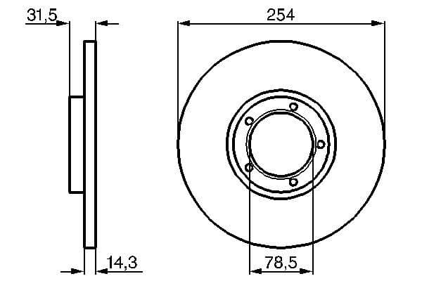 Bosch BD285 Fren diski; ön küçük görsel 5
