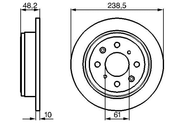 Bosch BD290 Fren diski; arka küçük görsel 5