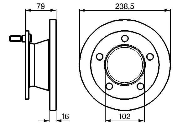 Bosch BD297 Fren diski; ön küçük görsel 5