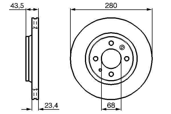 Bosch BD313 Fren diski; ön küçük görsel 5
