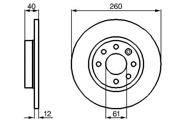 Bosch BD322 Fren diski; ön küçük görsel 5
