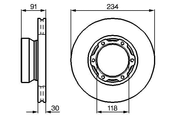Bosch BD338 Fren diski; ön küçük görsel 5