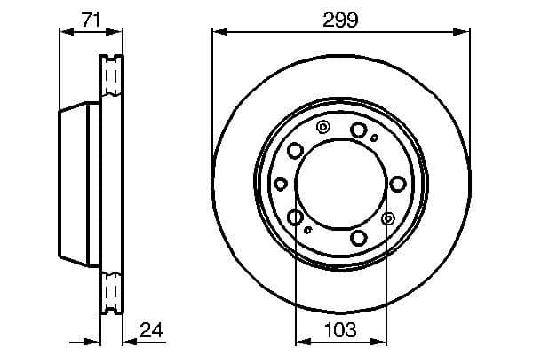 Bosch BD348 Fren diski; arka küçük görsel 5
