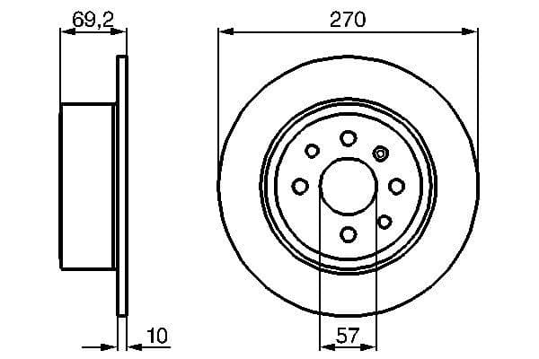 Bosch BD351 Fren diski; arka küçük görsel 5